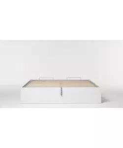 Letto matrimoniale "bed box" bianco con rete e contenitore, 160x190 cm